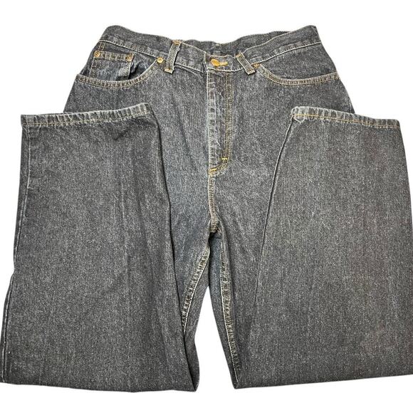 L.L. Bean Ladies Double Relaxed Dark Washed Jeans Size 14 - Picture 1 of 8